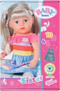 19821h1 LALKA INTERAKTYWNA BABY BORN SISTER BLONDYNA