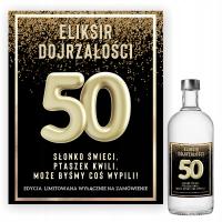 Наклейки на бутылки на 50 День рождения золото 50-10 штук NAK_49