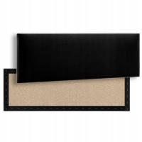 PANELE ŚCIENNE TAPICEROWANE 60x20 20x60 WELUR CZARNY PROSTOKĄT WEZGŁOWIE