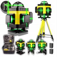 POZIOMICA Laserowa 360 Poziomica 4D KRZYŻOWA 16 Linii + STATYW + PILOT