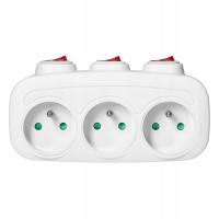 Gniazdo Elektryczne rozgałęźnik Orno biały