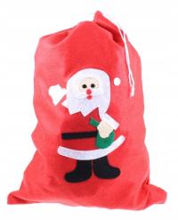 DUŻY WOREK MIKOŁAJA NA PREZENTY POD CHOINKĘ na gwiazdkę 40x50cm