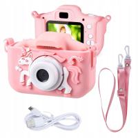 Детская цифровая фотокамера розовый единорог