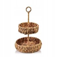 Misa Miska Patera 2-PIĘTROWA na owoce drobiazgi wykonana z Hiacyntu BOHO