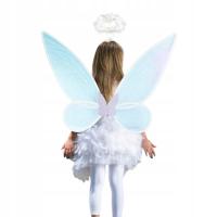 Skrzydła Anioła Wróżki Motyla Elfa przebranie + różdżka + aureola