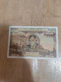 Madagaskar - 1000 Franków - ekstremalnie rzadki