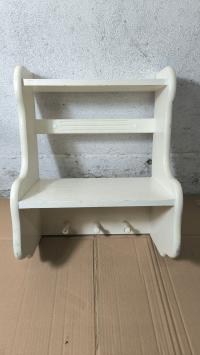 drewniana półka szafka cepelia kuchenna z wieszakami vintage