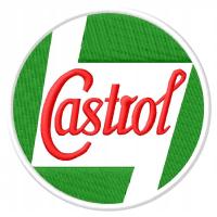 Naszywka dla fanów Castrol logo vintage haftowana z termofolią