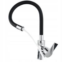 Смеситель для кухонной мойки черный гибкий 360° FLEX