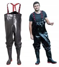 Рыбацкие Кулики Waders Брюки Pros Strong Черные Сильные Польские 40