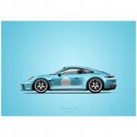 Plakat Porsche 911 S/T 29,7x42cm obraz poster do warsztatu różne kolory