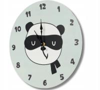 Duży Zegar 33Cm Dla Dzieci Panda, ŚWIETNA DEKORACJA, MEGA CENA