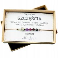 Bransoletka Szczęścia Damska Z Kamieni Naturalnych Talizman Czarny Turmalin