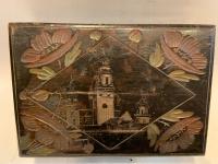 ДЕРЕВЯННАЯ КОРОБКА ДОВОЕННАЯ РЕЗНАЯ