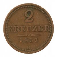 [M29400] Austria 2 kreuzer 1851 B