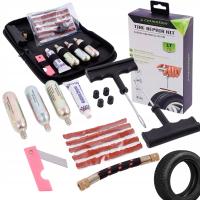 2× Zestaw naprawczy do opon bezdętkowych TradeMotion z pompką CO2 17 el.