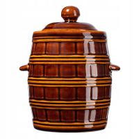 БОЧКА ИЗ КЕРАМИКИ 16Л ГОРШОК ДЛЯ МАРИНОВАНИЯ ОГУРЦОВ КАПУСТЫ С ФЛАНЦЕМ ПОЛЬША