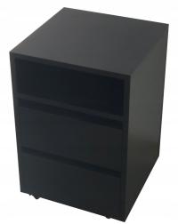 Контейнер для хранения под столом шкаф с ящиками на колесах черный 40X40X60CM