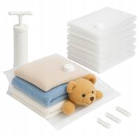 Worki Próżniowe na Ubrania Odzież Pościel MOCNE 9szt Trwałe Pompka GRATIS