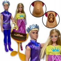 LALKA KEN BARBIE W CIĄŻY RODZINA KRÓLEWSKA ROYAL Z KENEM RODZINKA MAMA TATA