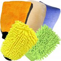 ZESTAW RĘKAWIC DO MYCIA GLINKOWANIA CZYSZCZENIA SAMOCHODU MIKROFIBRA GLINKA