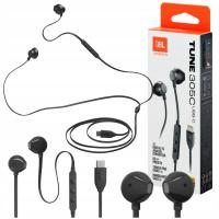 PRZEWODOWE SŁUCHAWKI JBL DOUSZNE TUNE Z MIKROFONEM NA KABLU USB-C CZARNE