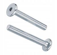 Komplet M6x35 Wkręt z łbem Walcowym Ocynk Płaski 20 sztuk