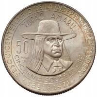 44851. Peru - 50 soli - 1971r. - okolicznościowa - Ag