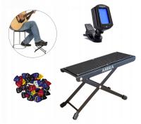 PODNÓŻEK GITAROWY 4-STOPNIOWY + TUNER / STROIK CHROMATYCZNY + GRATIS