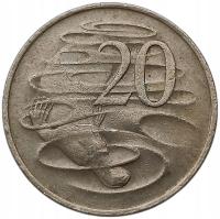 AUSTRALIA 20 CENTS 1972 DZIOBAK 33D5