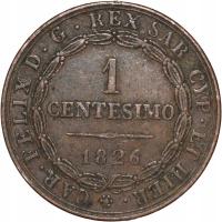 Sardynia 1 centesimo 1826