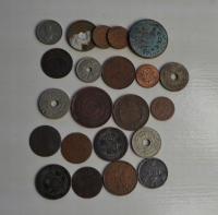 Monety - ciekawy zestaw - 22 monet - stare emisje