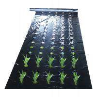 Агротканин с отверстиями черная пленка отверстия саженцы для сорняков 10м