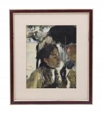 Kobieta z parasolem REPRODUKCJA w ramce Edgar Degas PRL