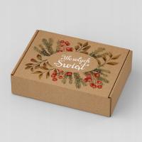 РОЖДЕСТВЕНСКИЙ КАРТОН 400X300X150 ММ С РОЖДЕСТВОМ ВЕНОК