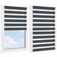 ROLETA DZIEŃ NOC GŁADKA WYMIAR 42x140 CM KOLOR GRAFIT SECRET