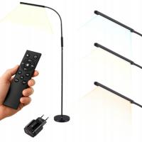 NOWOCZESNA LAMPA LED STOJĄCA PODŁOGOWA LAMPKA BIURKOWA NOCNA PILOT ZASILACZ