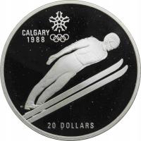 16.db.CANADA, 20 DOLARÓW 1987 SKOKI NARCIARSKIE