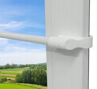 MINI KARNISZ TELESKOPOWY rozsuwany bez wiercenia 75-125 CM BIAŁY