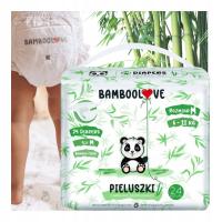 Pieluszki Bambusowe BAMBOOLOVE M 24 szt Eko Oddychające Chłonne Miękkie