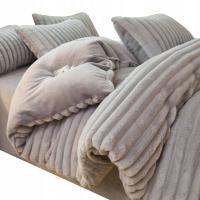 Флисовый плюшевый комплект постельного белья 200X220 2X 70X80 серый теплый мягкий