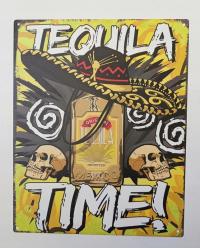 Szyld Stara Reklama Tequila Time Bar Lokal Drink Kawiarnia Pub