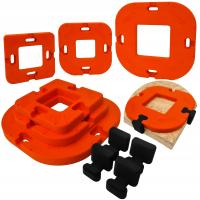 ZESTAW SZABLONÓW DO FREZOWANIA NAROŻNIKÓW R5-R50 FREZARKĄ GÓRNOWRZECIONOWĄ