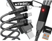 Zestaw kabli USB - USB typ C / microUSB / Lightning Webski + 2 inne produkty