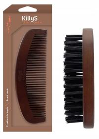 KILLYS MEN ZESTAW DO BRODY GRZEBIEŃ + SZCZOTKA KARTACZ DO STYLIZACJI BRODY
