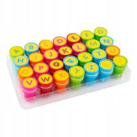 Pieczątki STEMPELKI Literki 28 el alfabet edukacyjne