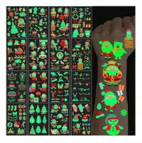 TATUAŻE DLA DZIECI ŚWIĄTECZNE MIKOŁAJE ŚWIECĄCE W CIEMNOŚCI 16 ARKUSZY