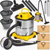 Odkurzacz Separator Przemysłowy do Popiołu Kominka Gruzu Grilla Kurzu 2000W