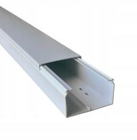 LISTWA DO UKŁADANIA KABLI PCV KORYTKO TUNEL KANAŁ KABLOWY 100x60mm 2m białe