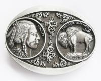 Five cent bizon i indianin klamra stare srebro